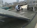 屋頂防水施工中